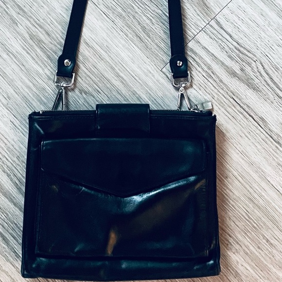 DANIER BLACK LEATHER VINTAGE CROSSBODY SHOULDER WOMEN BAG - Picture 17 of 17